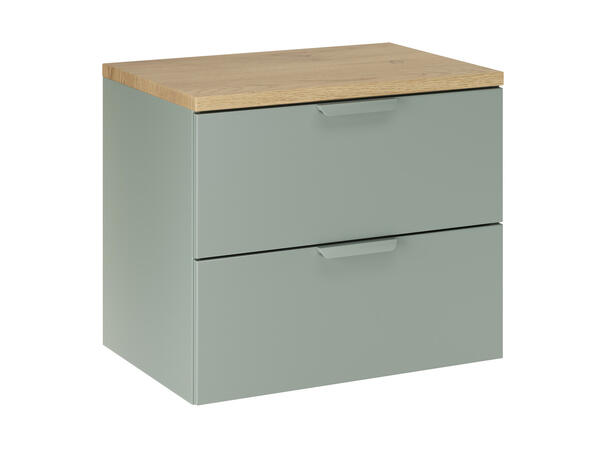 Underskap m/benkeplate  CREMONA 60 60x46x50  - Eik/Grønn matt