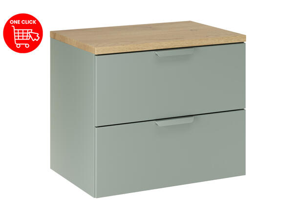 Underskap m/benkeplate  CREMONA 60 60x46x50  - Eik/Grønn matt