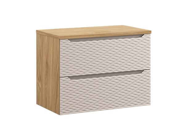 Underskap m/benkeplate  OCEAN BEIGE 80 80x46x57 - 2 Skuffer