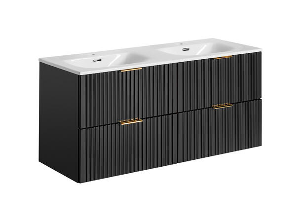 Underskap med servant ADEL BLACK 120 120x46x57 - 4 Skuffer