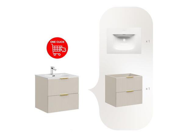 Underskap med servant ADEL CASHMERE 60 60x46x57 - 2 Skuffer