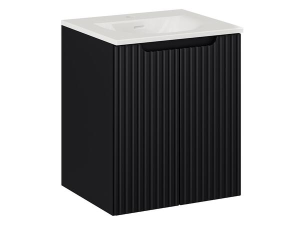 Underskap med servant NOVA BLACK 50 cm 50x39x57- m/2 dør