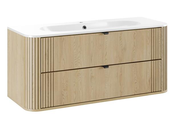 Underskap med servant OVALIA CREMONA 120 120x46x57 - 2 Skuffer - Eik Cremona