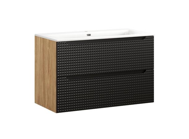 Underskap med servant  LUXOR  BLACK 90 90x46x57 - 2 Skuffer