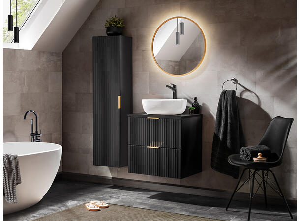 Benkeplate ADEL BLACK 60 cm 60x2,2x46,6 - Svart matt