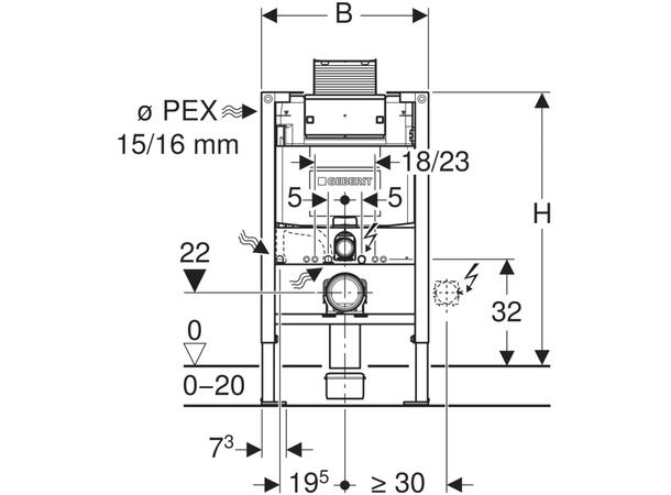 Geberit Duofix Omega  82 Innbyggingssisterne