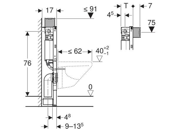 Geberit Duofix Omega  82 Innbyggingssisterne