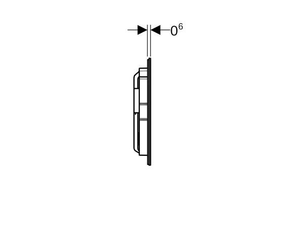 Geberit Sigma 40 Round betjeningsplate, hvit glass