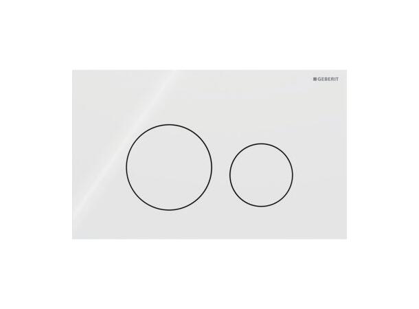 Geberit Sigma 40 Round betjeningsplate, hvit glass