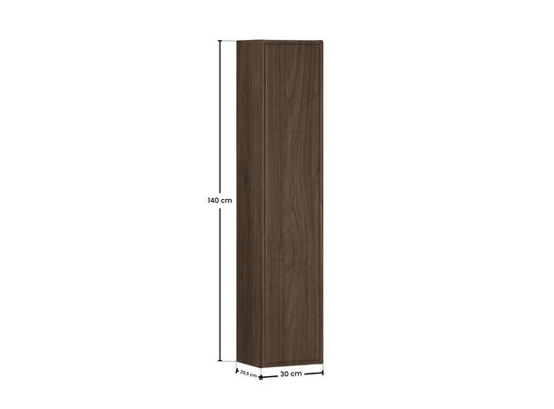 Høyskap TERRA VILLA H = 140 cm m/1 dør  Valnøtt