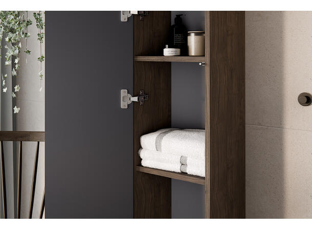 Høyskap TERRA VILLA H = 140 cm m/1 dør  Valnøtt