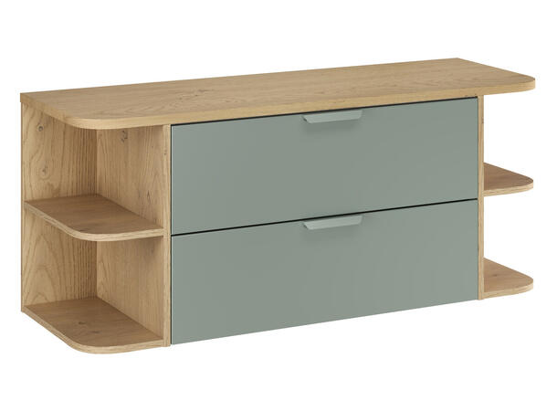 Møbelpakke CREMONA 120 120x46x50  - Eik/Grønn matt