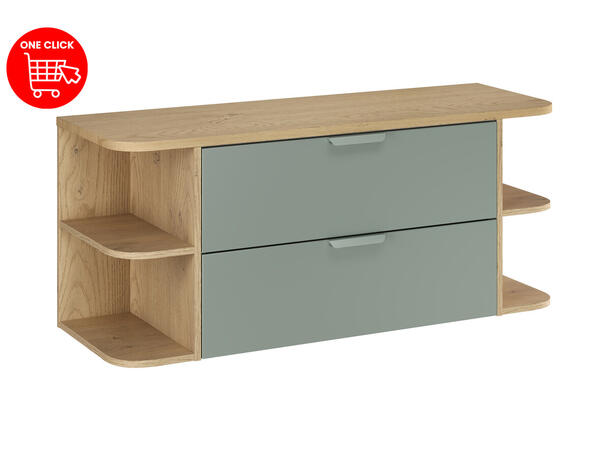 Møbelpakke CREMONA 120 120x46x50  - Eik/Grønn matt