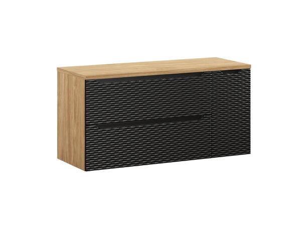 Møbelpakke OCEAN BLACK 120 120x46x57 2 Skuffer/1 dør