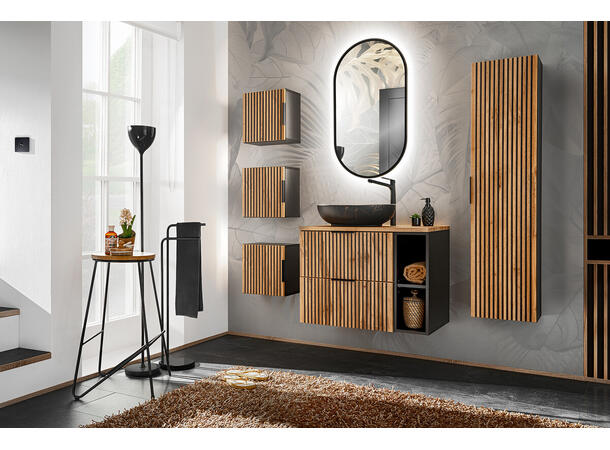 Møbelpakke  XILO BLACK 80 cm 80x46x57 - 2 Skuffer
