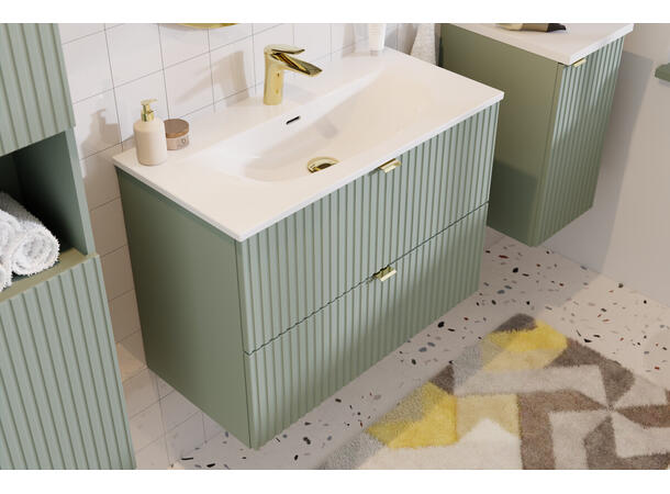 Servantskap LINE REED GREEN 80 cm 80x39x57 - 2 Skuffer