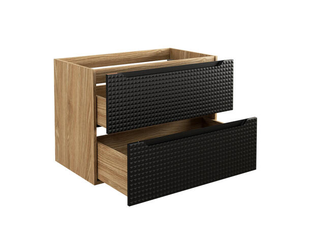 Servantskap LUXOR BLACK  80 cm 80x46x57 -  2 Skuffer