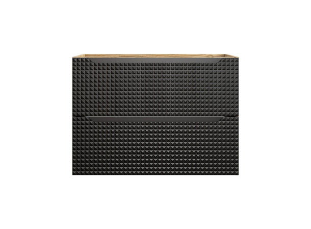 Servantskap LUXOR BLACK  80 cm 80x46x57 -  2 Skuffer