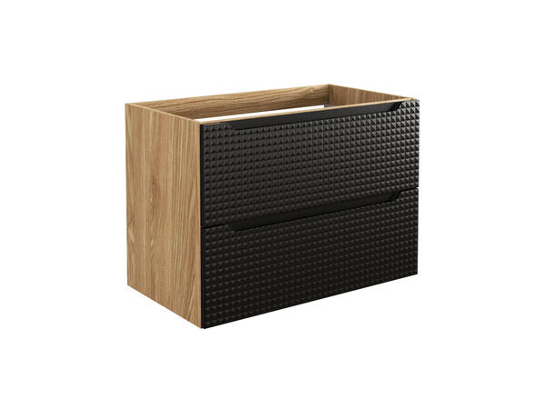 Servantskap LUXOR BLACK  80 cm 80x46x57 -  2 Skuffer