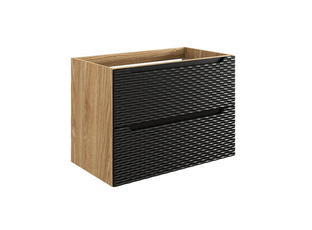 Servantskap OCEAN  BLACK 80 cm 80x46x57 - 2 Skuffer