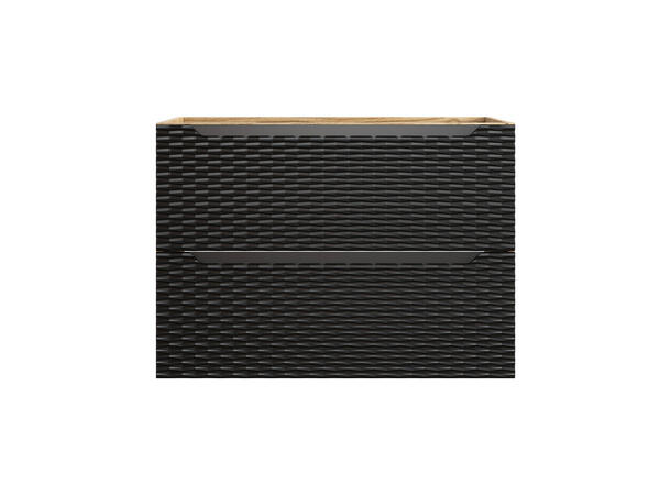 Servantskap OCEAN  BLACK 80 cm 80x46x57 - 2 Skuffer