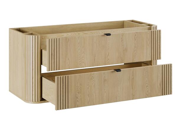 Servantskap OVALIA CREMONA 120 cm 120x46x52 -  2 Skuffer - Eik Cremona