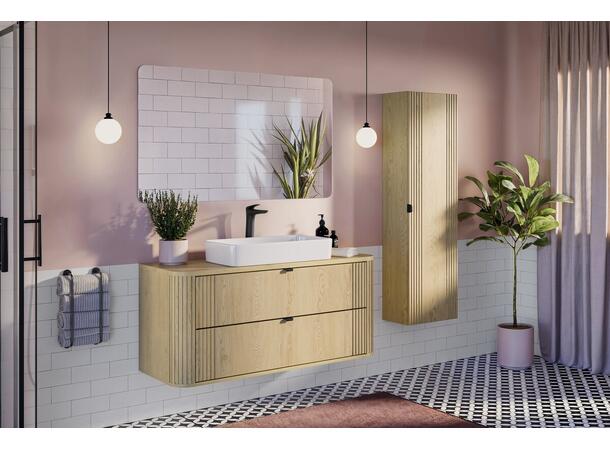 Servantskap OVALIA CREMONA 120 cm 120x46x52 -  2 Skuffer - Eik Cremona