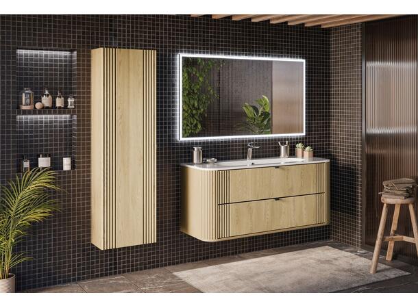 Servantskap OVALIA CREMONA 120 cm 120x46x52 -  2 Skuffer - Eik Cremona