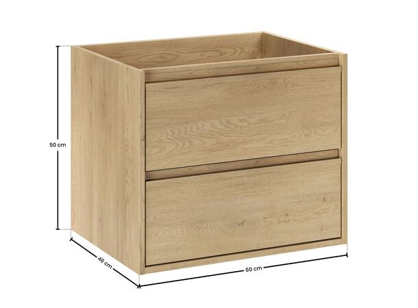 Servantskap VIOLA  CREMONA  60 cm 60x46x50 - 2 Skuffer