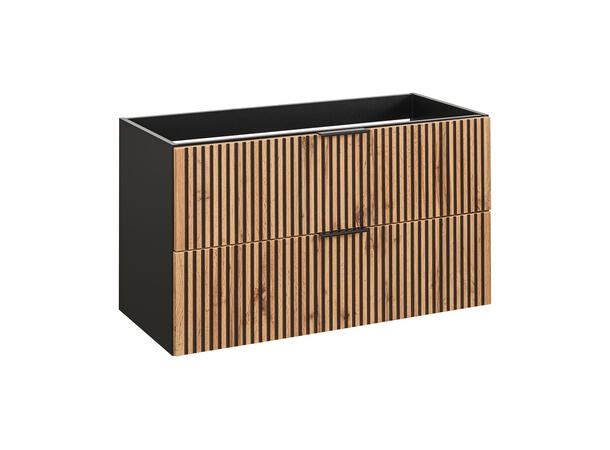 Servantskap XILO BLACK 100 cm 100x46x57 -  2 Skuffer