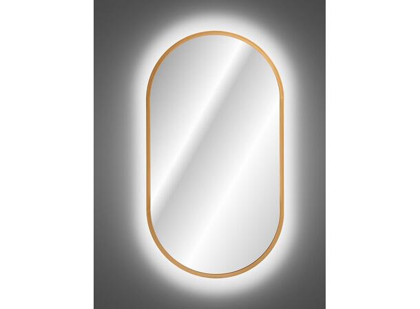 Speil LED APOLLO 2 Gull matt 50x90x1 - Bakgrunnslys