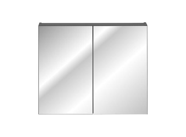 Speilskap 60 cm - Svart matt 80x65x17  - m/2 dører