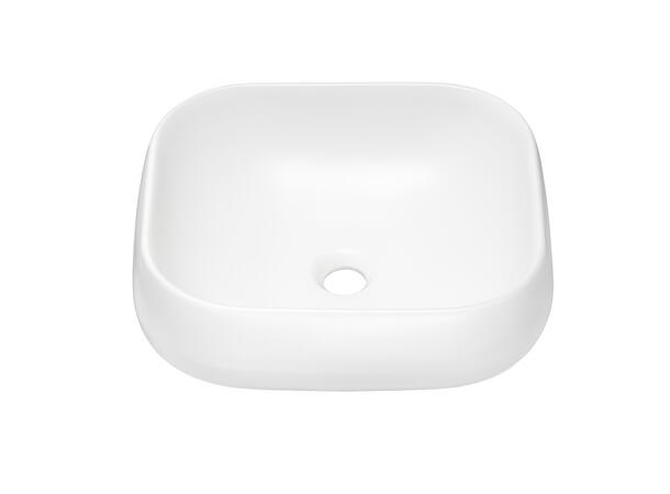 Toppmontert Servant NIKA WHITE 45x14x40 cm - Hvit matt