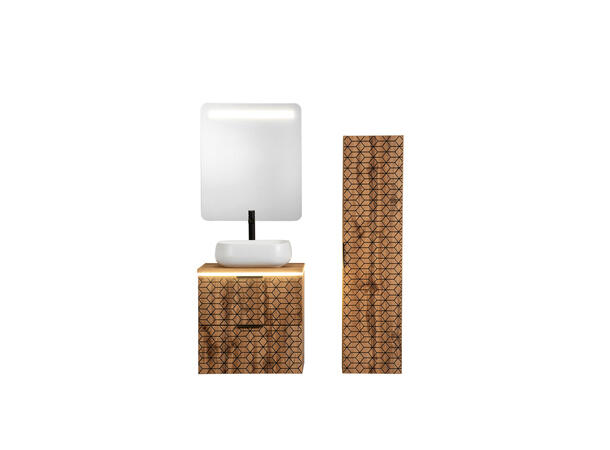 Toppmontert Servant NIKA WHITE 45x14x40 cm - Hvit matt