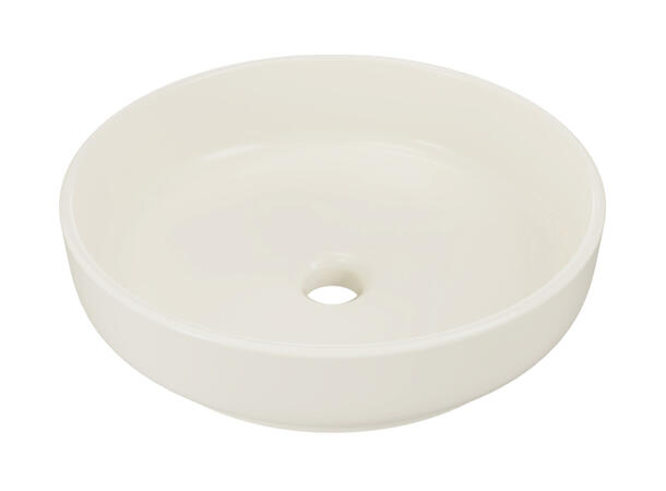 Toppmontert Servant RIVER 1  IVORY MATT 40x12x40 cm - Elfenbein