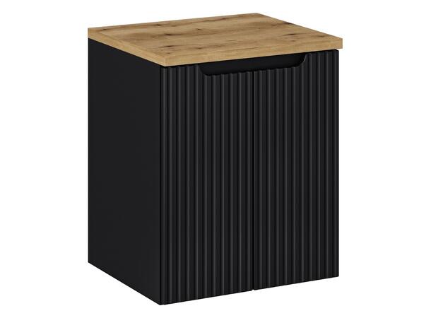 Underskap m/benkeplate NOVA BLACK 50 cm 50x39x57- m/2 dør