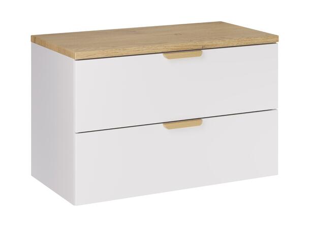 Underskap m/benkeplate  ASTER WHIT 80 80x46x50  - Eik/Hvit matt