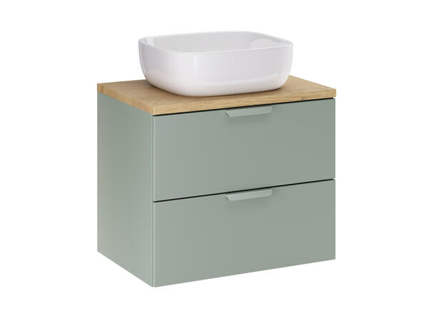 Underskap m/benkeplate  CREMONA 60 60x46x50  - Eik/Grønn matt