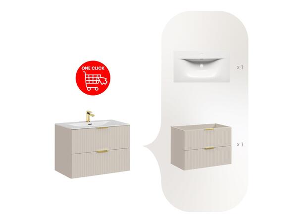 Underskap med servant ADEL CASHMERE 80 80x46x57 - 2 Skuffer