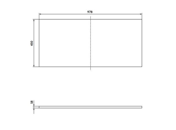 Benkeplate FRI FORM LIVA Eik 100 cm 100x45x1,8