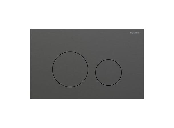 Geberit Sigma 40 Round betjeningsplate, børstet sort krom