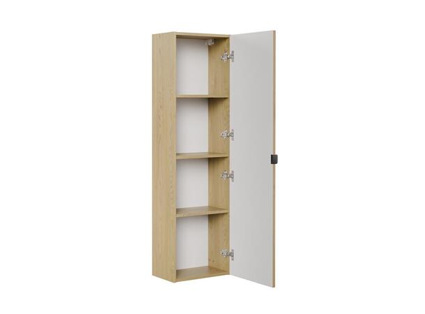 Høyskap OVALIA CREMONA H = 140 cm  m/1 dør- Eik Cremona