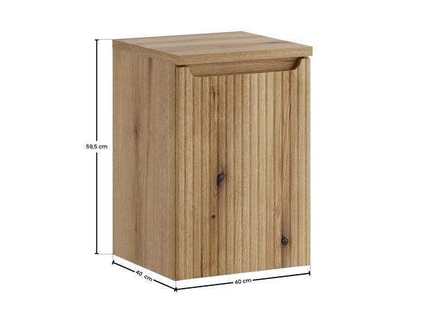 Møbelpakke Nova Eik Coast Evoke 40 40x39x57 -  m/ Skittentøyskurv