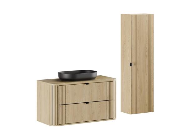 Møbelpakke OVALIA CREMONA 100x46x52 - 2 Skuffer - Eik Cremona
