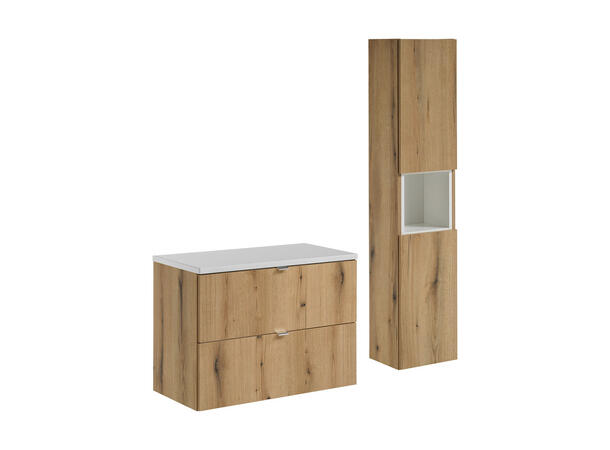 Møbelpakke  NOVA OAK 80 cm 80x39x57- 2 Skuffer