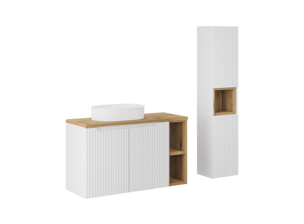 Møbelpakke  NOVA WHITE 100 cm 100x39x57-m/2 dør
