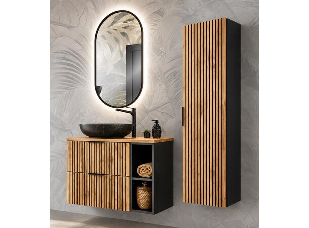 Møbelpakke  XILO BLACK 80 cm 80x46x57 - 2 Skuffer