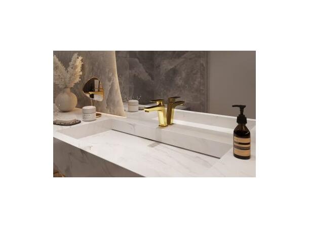 Servantbatteri  Ferro Vitto Gold 1-greps -  Med bunnventil - Gull glans