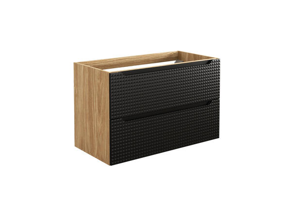 Servantskap LUXOR BLACK  90 cm 90x46x57 -  2 Skuffer