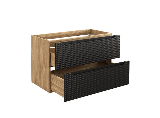Servantskap LUXOR BLACK  90 cm 90x46x57 -  2 Skuffer
